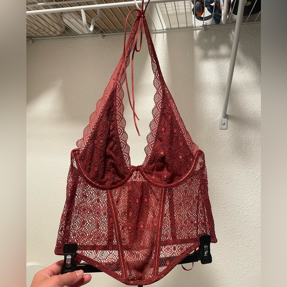 Urban Outfitters Burgundy Lace Bralette
